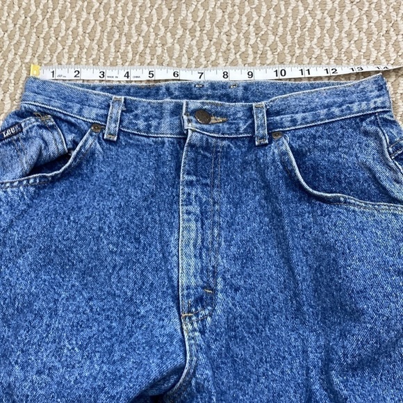 VINTAGE 80s LEE Acid Wash High Waisted Straight Tapered Mom Jeans Size 11 Retro - Picture 10 of 10